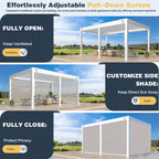 Aluminum Louvered Pergola, Outdoor Pergola with Adjustable Louvered Roof